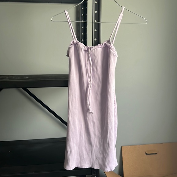 Urban Outfitters Ribbed Ruffle Trim Dress - Picture 1 of 4
